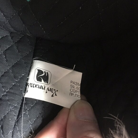 Pyccknn Mex Gray Black Winter Russian Ushanka Fur Hat Trapper Mongolian Military - Picture 11 of 15